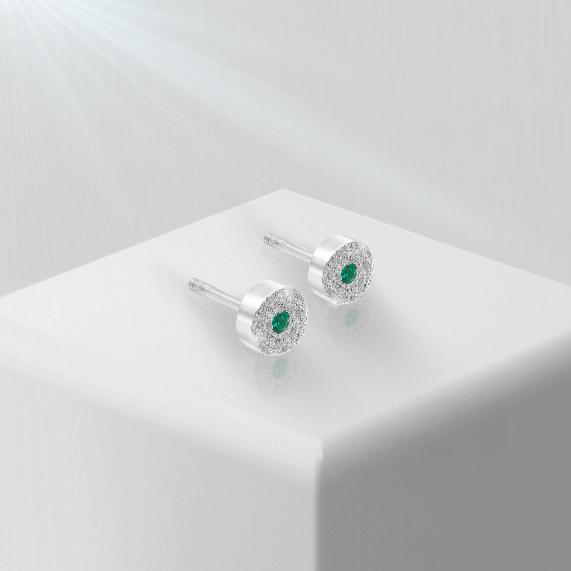Round Silver Studs