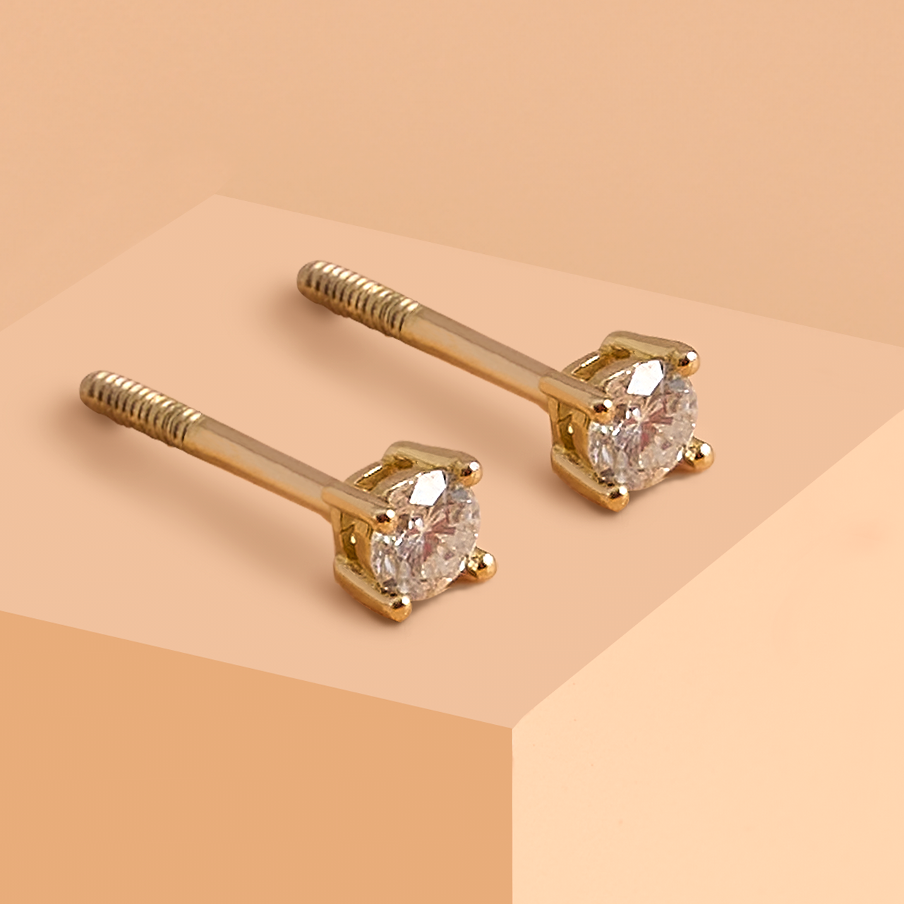 WHITE DIAMOND STUDS