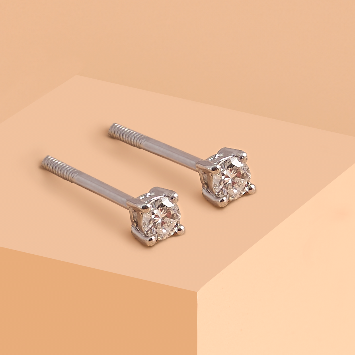 WHITE DIAMOND STUDS