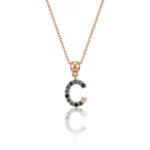 Letter "C" Diamond Necklaces