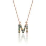 Letter "M" Diamond Necklaces